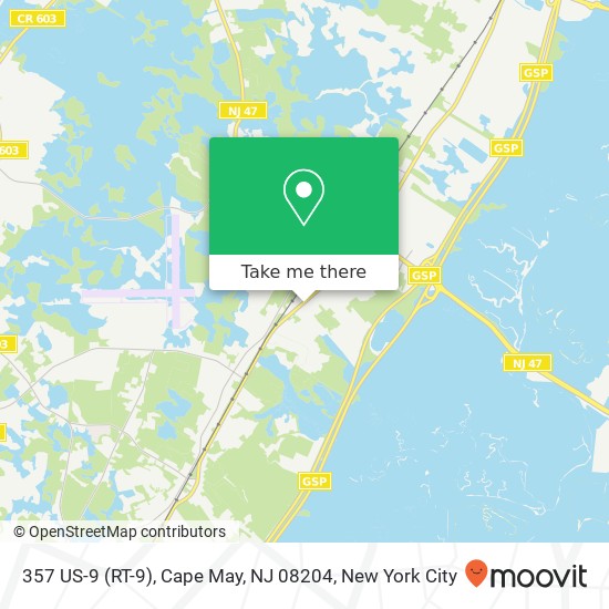 Mapa de 357 US-9 (RT-9), Cape May, NJ 08204