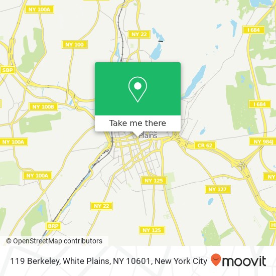 Mapa de 119 Berkeley, White Plains, NY 10601