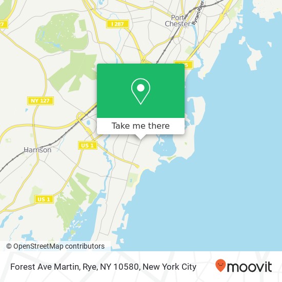 Forest Ave Martin, Rye, NY 10580 map