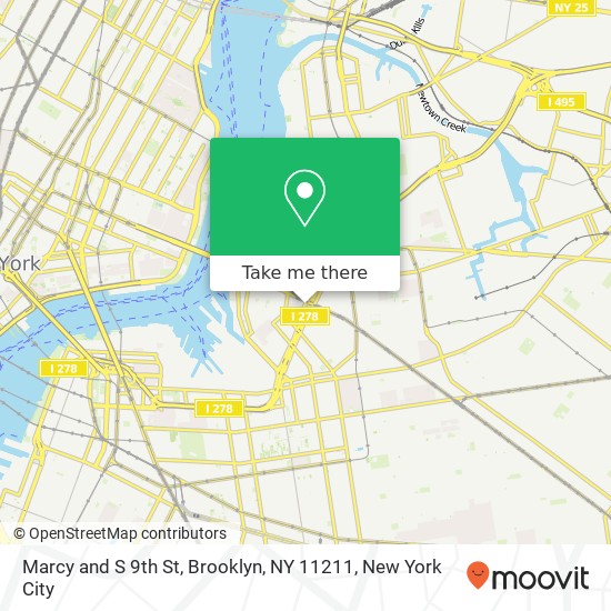 Marcy and S 9th St, Brooklyn, NY 11211 map