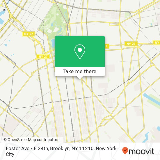 Foster Ave / E 24th, Brooklyn, NY 11210 map