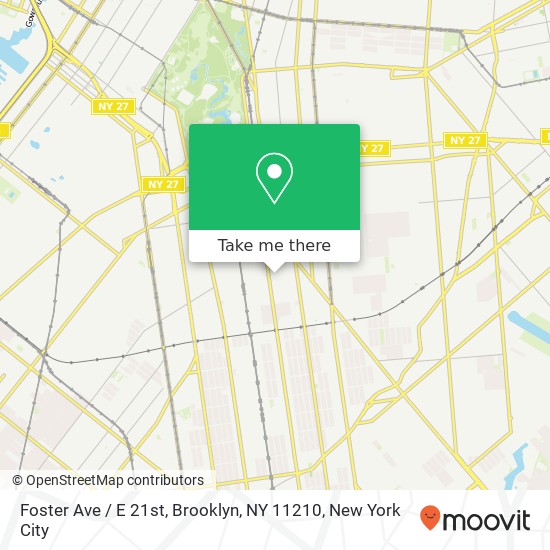 Foster Ave / E 21st, Brooklyn, NY 11210 map