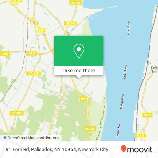 91 Fern Rd, Palisades, NY 10964 map