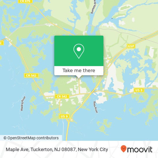 Mapa de Maple Ave, Tuckerton, NJ 08087