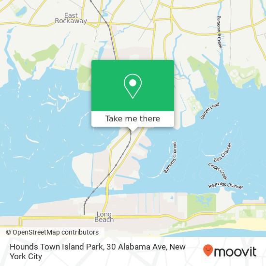 Mapa de Hounds Town Island Park, 30 Alabama Ave