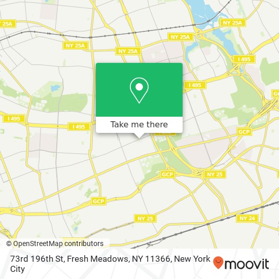 Mapa de 73rd 196th St, Fresh Meadows, NY 11366