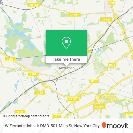 Mapa de W Ferrante John Jr DMD, 501 Main St