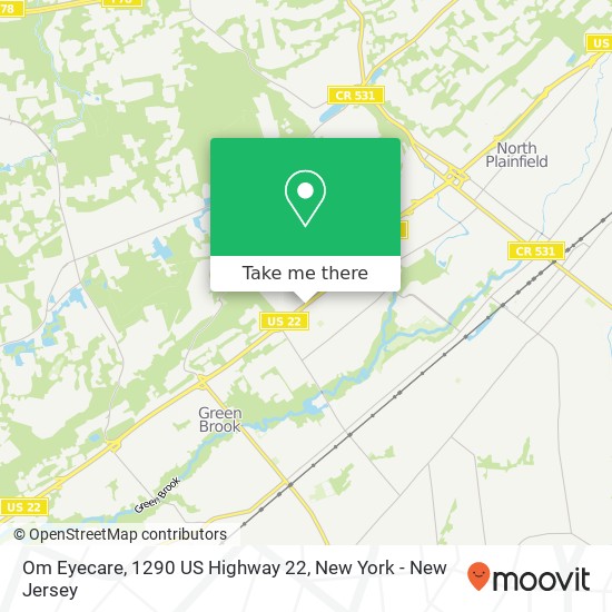 Mapa de Om Eyecare, 1290 US Highway 22