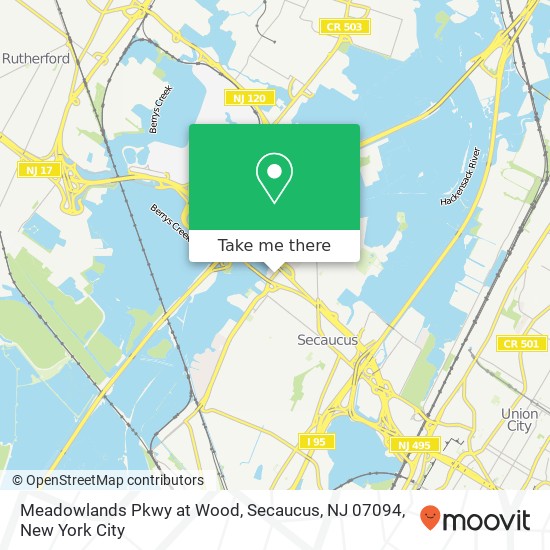 Meadowlands Pkwy at Wood, Secaucus, NJ 07094 map