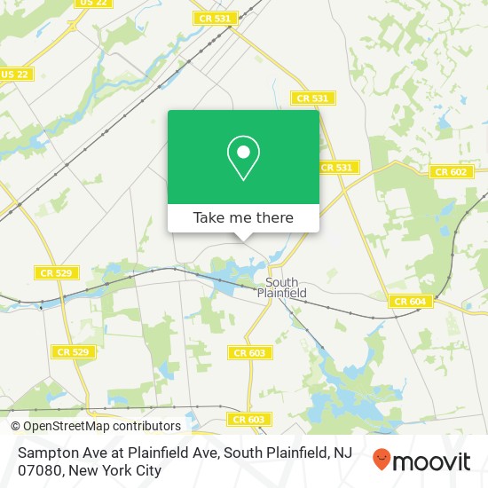 Sampton Ave at Plainfield Ave, South Plainfield, NJ 07080 map