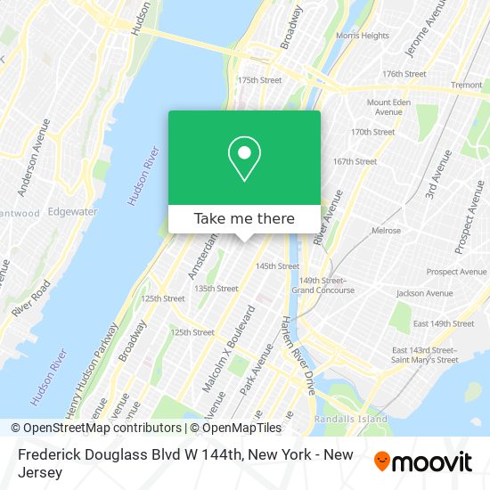 Mapa de Frederick Douglass Blvd W 144th