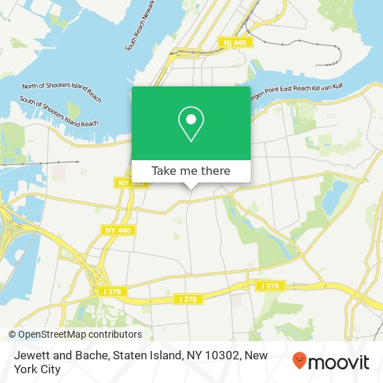 Mapa de Jewett and Bache, Staten Island, NY 10302