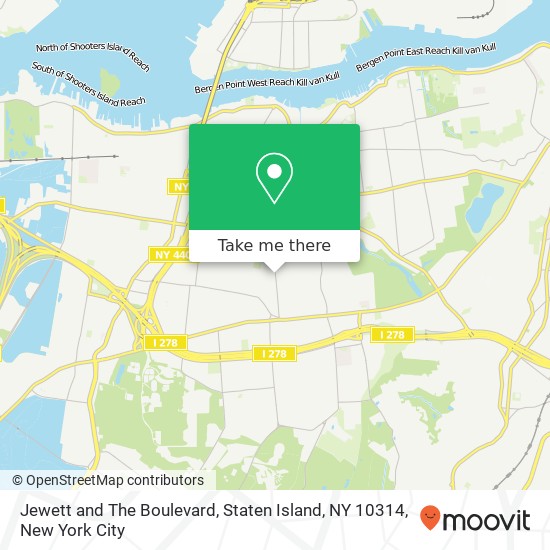 Jewett and The Boulevard, Staten Island, NY 10314 map