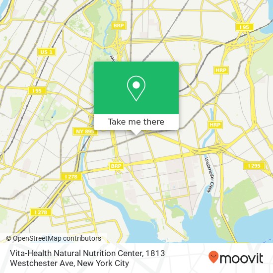 Vita-Health Natural Nutrition Center, 1813 Westchester Ave map