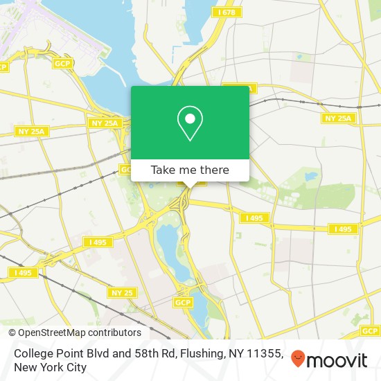 College Point Blvd and 58th Rd, Flushing, NY 11355 map