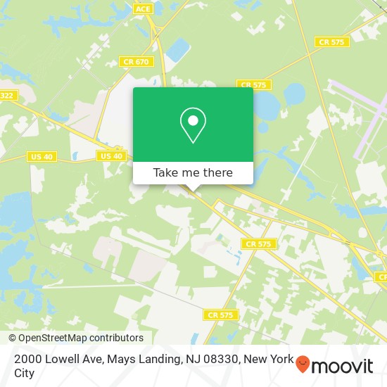 2000 Lowell Ave, Mays Landing, NJ 08330 map