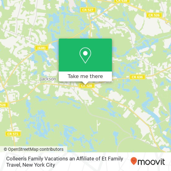 Colleen's Family Vacations an Affiliate of Et Family Travel map