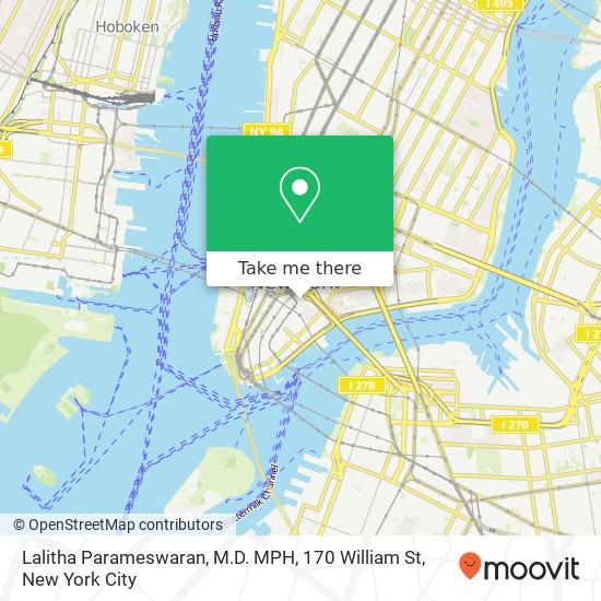 Mapa de Lalitha Parameswaran, M.D. MPH, 170 William St