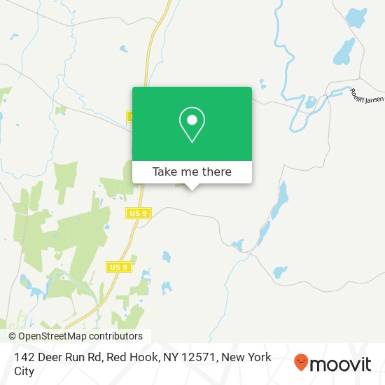 Mapa de 142 Deer Run Rd, Red Hook, NY 12571