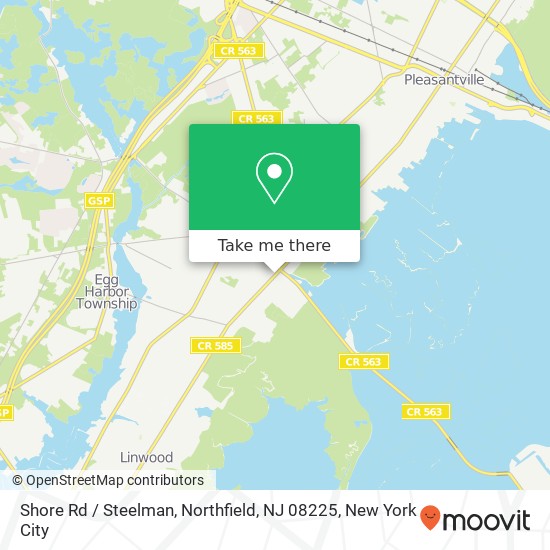 Mapa de Shore Rd / Steelman, Northfield, NJ 08225