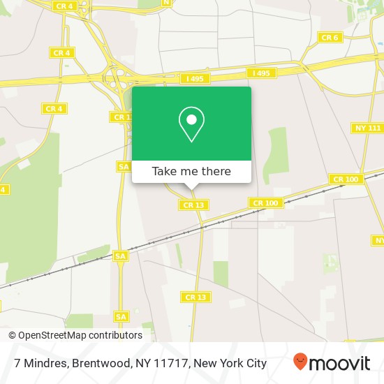 Mapa de 7 Mindres, Brentwood, NY 11717