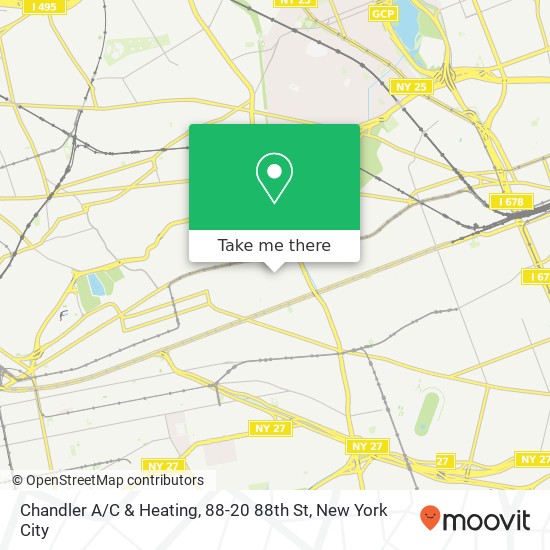 Mapa de Chandler A / C & Heating, 88-20 88th St