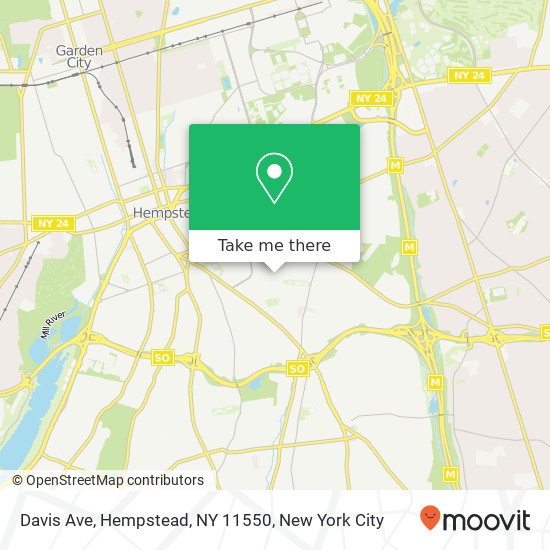 Mapa de Davis Ave, Hempstead, NY 11550