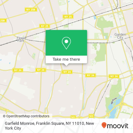 Mapa de Garfield Monroe, Franklin Square, NY 11010