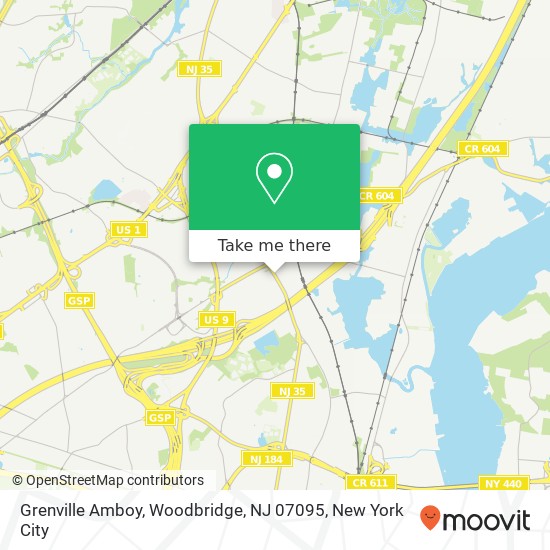 Mapa de Grenville Amboy, Woodbridge, NJ 07095