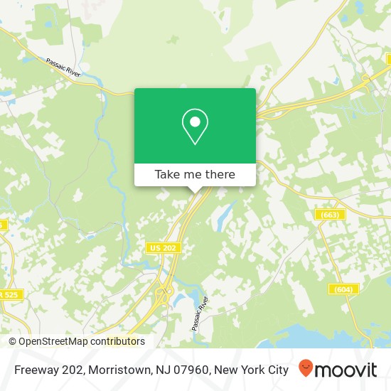 Mapa de Freeway 202, Morristown, NJ 07960