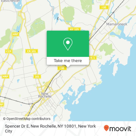 Spencer Dr E, New Rochelle, NY 10801 map