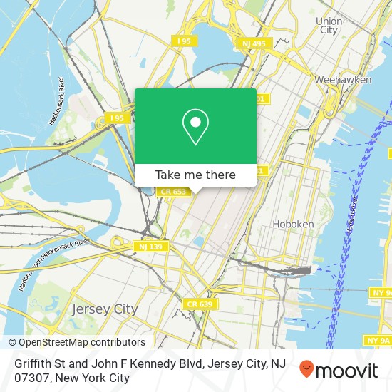 Griffith St and John F Kennedy Blvd, Jersey City, NJ 07307 map