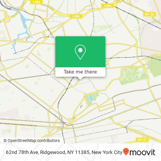 Mapa de 62nd 78th Ave, Ridgewood, NY 11385