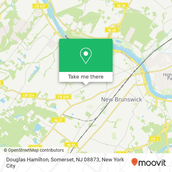 Mapa de Douglas Hamilton, Somerset, NJ 08873