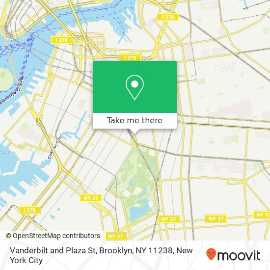 Mapa de Vanderbilt and Plaza St, Brooklyn, NY 11238