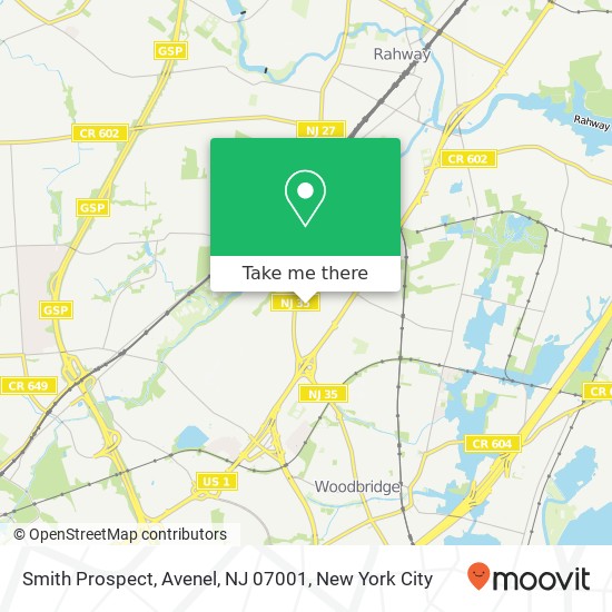 Mapa de Smith Prospect, Avenel, NJ 07001