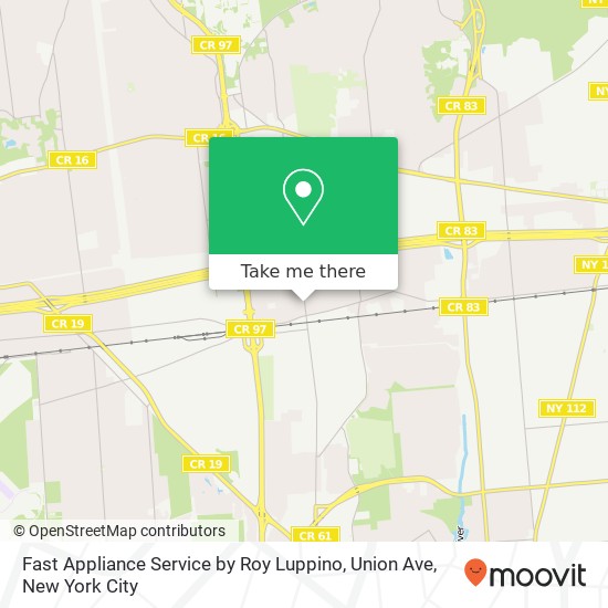 Mapa de Fast Appliance Service by Roy Luppino, Union Ave