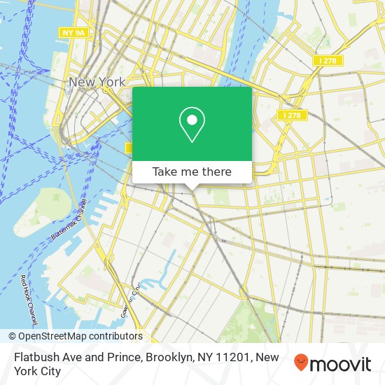 Mapa de Flatbush Ave and Prince, Brooklyn, NY 11201