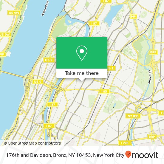 Mapa de 176th and Davidson, Bronx, NY 10453