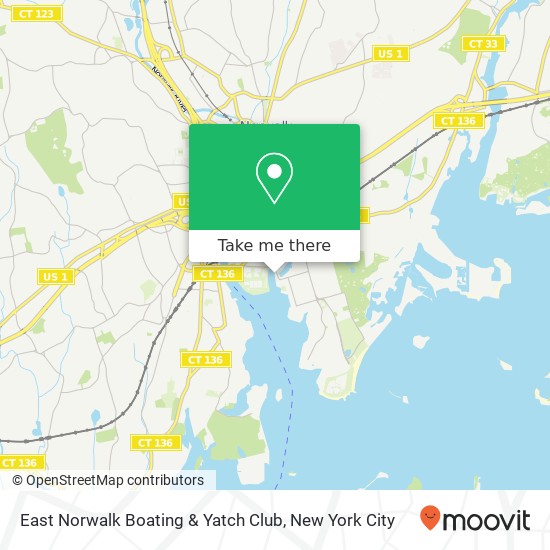 Mapa de East Norwalk Boating & Yatch Club