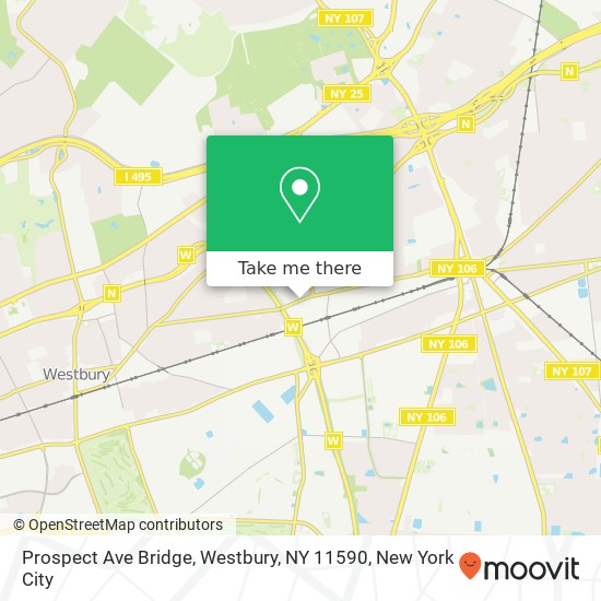 Mapa de Prospect Ave Bridge, Westbury, NY 11590