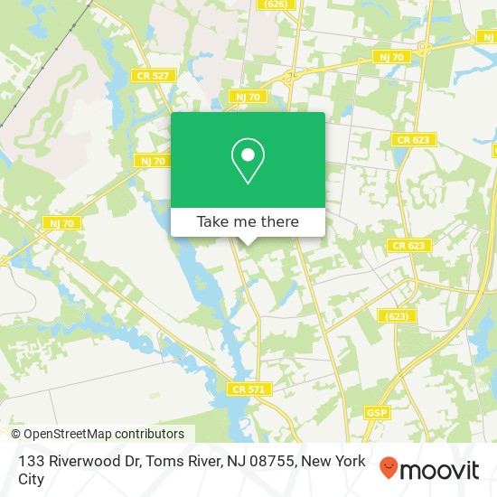 133 Riverwood Dr, Toms River, NJ 08755 map
