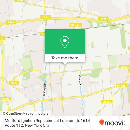 Mapa de Medford Ignition Replacement Locksmith, 1614 Route 112