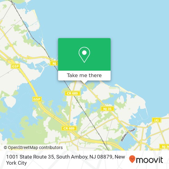 Mapa de 1001 State Route 35, South Amboy, NJ 08879