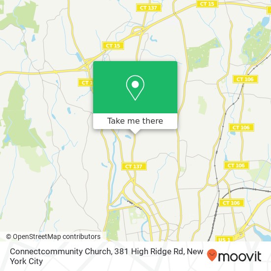 Mapa de Connectcommunity Church, 381 High Ridge Rd