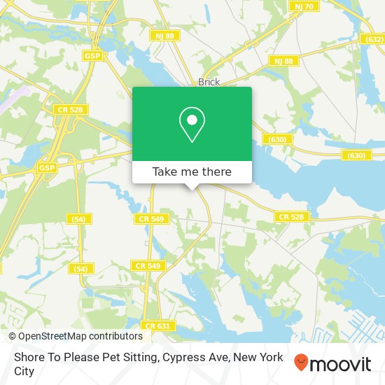 Mapa de Shore To Please Pet Sitting, Cypress Ave