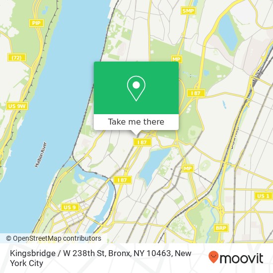 Kingsbridge / W 238th St, Bronx, NY 10463 map