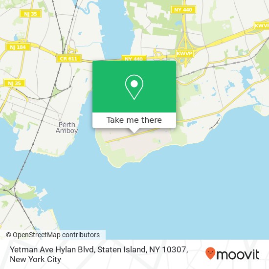 Mapa de Yetman Ave Hylan Blvd, Staten Island, NY 10307
