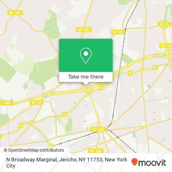 Mapa de N Broadway Marginal, Jericho, NY 11753
