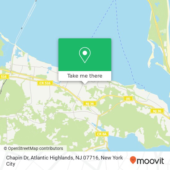Mapa de Chapin Dr, Atlantic Highlands, NJ 07716